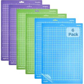 6 Pack Cutting Mat for Cricut Joy Xtra, 8.5x12in Adhesive Cutting mats for Craft, 2 Light Grip, 2 Standard Grip, 2 Strong Grip, Reusable Variety Craft Cutting Mats for Cricut Accessories