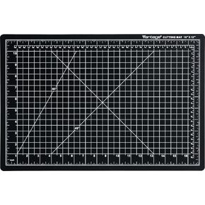 Dahle Vantage 10791 Double-Sided Premium Self-Healing Cutting Mat, 12"x18", 1/2" Grid, 5 Layers for Max Healing, Perfect for Crafts & Sewing, Black