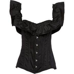 Daisy corsets womens Lavish Black Cotton Off-the-shoulder Corset