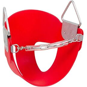 مقعد Swing Set Stuff نصف دلو مع ملصق شعار SSS، أحمر