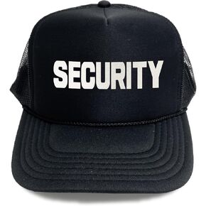 Promotion & Beyond Security Guard Event Staff Unisex Hat | Halloween Costume Party Cosplay Trucker Style Hat Cap One Size Adjustable, Black