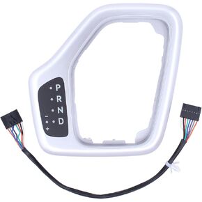 ApplianPar Silver Shifter Bezel Shift Indicator and Wiring Harness for Jeep Cherokee 2014-2018