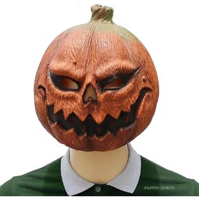 Halloween Pumpkin Head Latex Mask for Adult Men and Women, Party Costume Props Christmas decoration props
