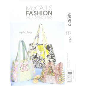 McCall's Patterns M5822 Tote Bag in 3 Sizes, One Size Only