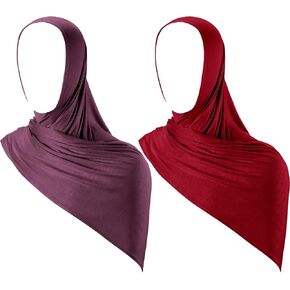 Handepo Instant Hijab Jersey Hijab for Women Muslim Head Scarf Lightweight Long Soft Hijab Shawl Stretch Scarf Wrap