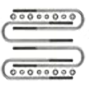 ICON 8.0" U-Bolt Kit, Compatible with 1998-2022 Toyota Tacoma/2000-21 Tundra/2019-22 GM 1500, 52050