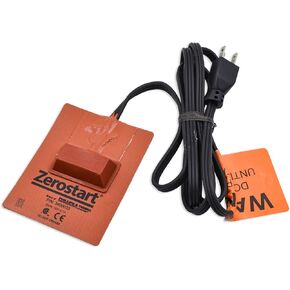Zerostart 3400033 Silicone Pad Heater Engine Oil, Transmission Fluid, Reservoir and Hydraulic Fluid Heater, 3½" x 4½" | CSA Approved | 120 Volts | 250 Watts