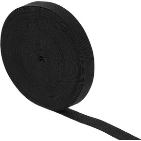 JIYIN 3/5 Inch Elastic Band for Sewing, 11 Yards/10m Ultra Soft Knit Elastic Band Flat High Elasticity Elastic Strap for Sewing Waistband Pants Waists Hats Braided Stretch Strap Versatile(Black)