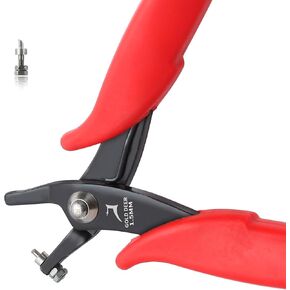 1.5mm Metal Hole Punch Pliers with One Replacement Pins Round Hole Punching Pliers Precision Fine Pliers Metal Hole Punch Tool for Soft Metals Sheet Jewelry Making Tool for Handcraft Work