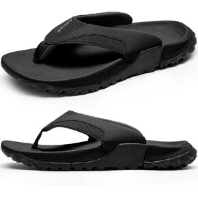 Mens Arch Support Walking Flip Flops Durable Comfort Outdoor Thong Sandals for Men Non Slip Summer Beach Sandals