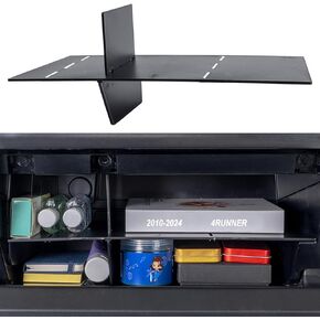 JKCOVER Glove Box Organizer Compatible with Toyota 4Runner 2010-2020 2021 2022 2023 2024 Divider Accessories Insert Box ABS Secondary Storage