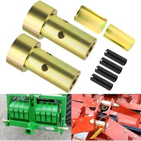 TK95029 Quick Hitch Adapter Bushing Set with Top Link Bushings Fit for Cat 1 3-Point Tractor Implements Category 1 Quick Hitch Bushings, 2 Pair, Gold