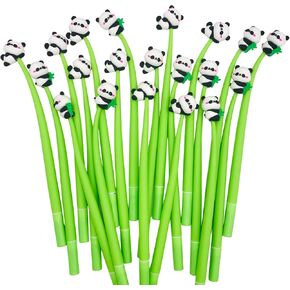 20 Pcs Cute Panda Pens Gel Ink Pens Fun Kawaii Pens Animals Writing Pens 0.5 mm Black Ink Cool Pens Novelty Fun Pens for Kids School Office Home Supplies Student Present Panda Party Favors