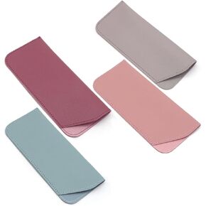 Soft Leather Glasses Cases, Soft Glasses Case for Women, Soft Leather Sunglasses Case for Women, Slim Reading Eyeglasses Case, Eyeglass Soft Case for Man, Soft Reading Glasses Case Bag