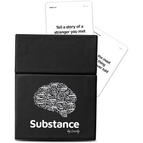 Substance Card Game - 90 Conversation Cards for Adults, Couples, Friends, Co-Workers, Strangers - Meaningful, Deep Conversation Started Card Game for Game Night or Date Night - 2-6 Players