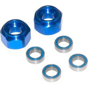 Front Wheel Hex Adapter & Bearing Compatible with 1/10 Tamiya DT03 DT-03 Upgrade RC Car Metal Part(Dark Blue)