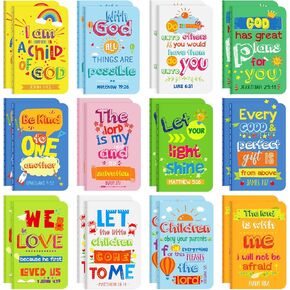 Gueevin 24 Pack Inspirational Notepads Mini Christian Motivational Notebooks Operation Christmas Bible Verse Religious Small Pocket Notepads Journals Bulk for Students School Office Home Travel