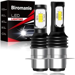 H6M ATVS fog light Bulbs Compatible with Yamaha Raptor 350 660R 700 700R YFM350R YFM660R Light Bulbs,H6M P15D High Low Beam,300% Brightness 100W 6500K White Light, Pack of 2