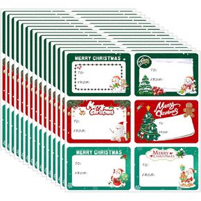 90 PCS Christma Tag, Christmas Tags Stickers Christmas Gift Tags Christmas Labels Stickers Christmas Tags Labels Christmas Name Stickers Merry Christmas Stickers Xmas Gift Tag Stickers