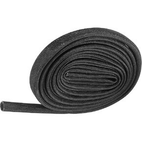 Motoforti Universal Heat Wire Shield Sleeve, 3/16", Fiberglass, Black, 1 Pcs