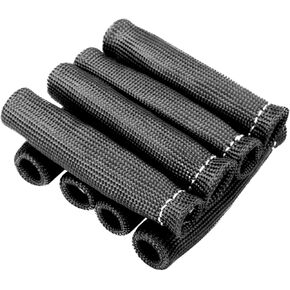 Spark Plug Wire Boots Thermal Protection Insulator Sleeve, 2500 Degree Heat shield Cover Wrap 6 inch for Car Truck 8PCS （Black)