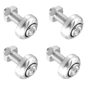Motorcycle License Plate Bolts/Screws, Gold License Plate Screws Kit M6 Aluminum Alloy Decorative License Plate Bolt Screws Fit for Most Motorcycles Vehicles Cars Trucks ect - Pack of 12