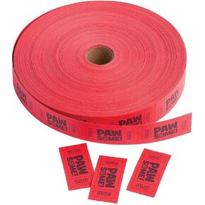 Paw Print Incentive Roll Tickets (2000 Ticket roll) Classroom and Party Supplies