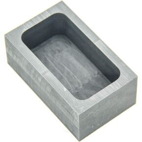 Graphite Ingot Mold, Melting Casting Mould, Silver Ingot, for Gold Silver Aluminum Copper Brass Zinc Plumbum and Alloy Metals,(100x60x40mm-2000g Gold; 1060g Silver)