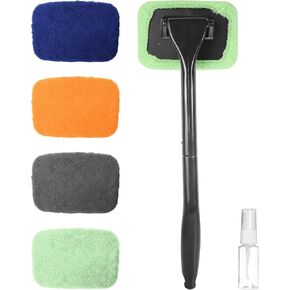 Car Cleaning Supplies,Car Cleaning Kit,Car Accessories Car Detailing Car Cleaner Windshield Cleaner,Windshield Cleaning Tool with Extendable Handle and Microfiber Cloth for Auto Glass Wiper