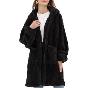 Argstar Unisex Oversized Hooded Cardigan Fleece Jacket - One Size Fits Most