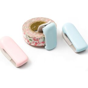 Washi Tape Cutter Set of 3, Mini Tape Dispenser, Portable Handy Masking Tape Cutting Tool, Cute Washi Cutter Clip for Home Office School (Random Color)