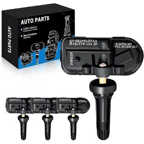 Tire Pressure Sensor Pre-Programmed 434MHz TPMS Sensor for:-RAM 1500 2500 3500 for:-Jeep Cherokee 2014 2015 2016 2017 2018 2019 2020 2021 Replacment OE# 68249197AA 4PCS