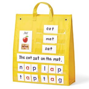 hand2mind Phonics Skill-Building Demonstration Pocket Chart, Hanging Pocket Chart for Classroom, Tabletop Pocket Chart, Phonemic Awareness Activities, Science of Reading Classroom Materials