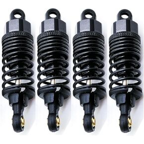 4Pack RC Car 102004 Adjustable Shock Absorber Damper Upgrade Parts Replacement Accessory 68mm For 1/10 RC On Road Drift Rally Car HSP 94102 94122 HPI Losi Axial Tamiya Redcat (Black)