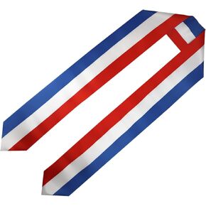 France Flag Graduation Sash/Stole/Scarf 180X13CM Double Sided for Study Aboard International Students Graduation Decoration Item Gift
