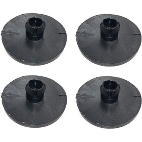 4 Pcs 1 3/4" Inch Leaf Spring End Tip Wear Pad Anti Squeak Insert Silencer Plastic Block Round Black