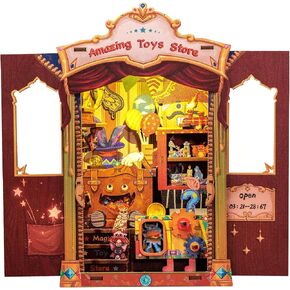 CUTEBEE Book Nook Kit - DIY Miniature House Kit for Beginners, Adults and Teens, Booknook Dollhouse Tiny House Bookshelf Decor 3D Wooden Puzzle Gifts for Family and Friends (The Darkness Herbarium)