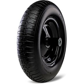 Taifa 14 Inch 1 PC Solid Flat Free Replacement Tires and Wheels 3.50-8 with 5/8'' Bearing, Air Less Wheel for Wheelbarrow/Wagon/Hand Truck/Trolley/Garden Scooter etc.