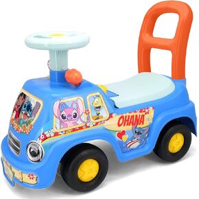 Kiddieland: My First Ride-On: Stitch - Disney Lights & Sounds Foot-to-Floor Vehicle, Interactive Dashboard, Storage Seat, Kids & Toddlers Ages 12-36mo