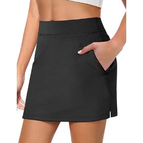 Women's Tennis Skirt Shorts High Waisted Golf Skorts with Zipper Pockets