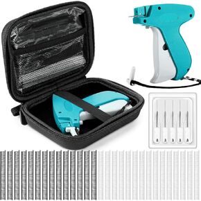 Lasnten 3007 Pcs Quick Clothing Fixer Kit with Fine Needle Quick Stitch Gun for Clothes Storage Case 5 Needles 1500 Black 1500 White Quick Stitch Sewing Hemming Gun for Home Shops Warehouse (Pink)