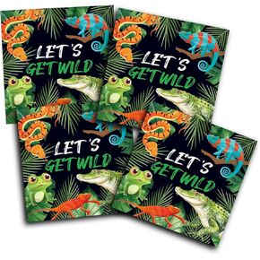 40pcs Reptile Party Napkins Reptile Party Supplies Lizard Snake Crocodile Paper Napkins Jungle Lizard and Snake Theme Napkins Lizard Snake Crocodile Napkin for Lizard Snake Crocodile Party Decorations in Saudi Arabia