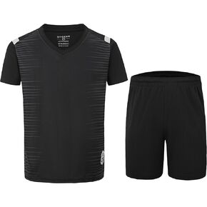 DaniChins Boys Loose Active Short-Sleeve Shirt and Athletic Mesh Shorts Set