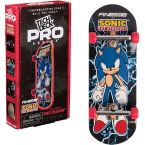 TECH DECK, Finesse X Sonic The Hedgehog Pro Series Finger Board with Storage Display, Built for Pros; Authentic Mini Skateboards, Kids Toys for Ages 6 and up