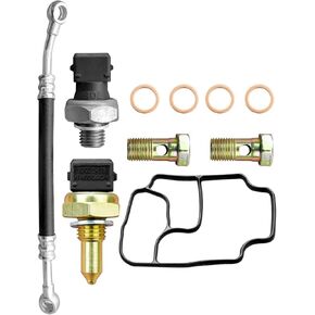 Engine Oil Filter Housing Seal Kit Fit for BMW E46 E39 E53 E85 325Ci 530i X5 Z3, Oil Supply Line Hose Replace 11361705532 11421719855