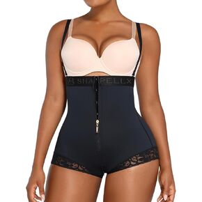 SHAPELLX Shapewear Bodysuit for Women Tummy Control Panties Faja Body Shaper Fajas Colombianas Moldeadoras Black M