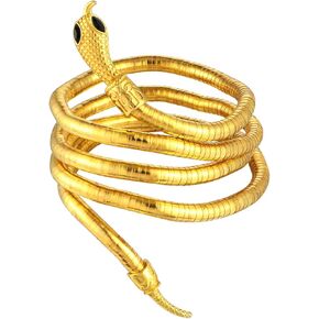 HTH Long Snake Necklace for Women Bendable Wrapping Snake Choker Necklace Bracelet Party Costume Accessories