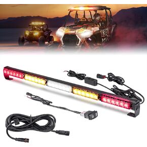 KEMIMOTO 30 inch UTV Chase Light Bar with Extension Harness LED Chase Tail Lights Brake Reverse Turn Signal Light Compatible with Polaris RZR Ranger General, Can Am X3, Kawasaki, Talon, Trucks, Pickup