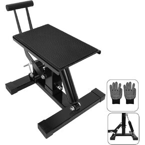Motorcycle Jack Lift Stand 400 lbs Capacity, Heavy Duty Steel Hydraulic Dirt Bike Stand Lift with Adjustable Height Hoist Table for for Pit Bikes ATVs Maintenance, Motorbike Repair Accessories Tools