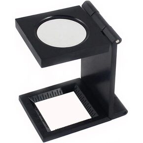 2 قطعة مكبر 10X صغير ثلاثي الطي، مكبر جيب محمول، عدسة مكبرة قابلة للطي مع مقياس للقراءة، والمنسوجات، والتجميع، وإصلاح الساعات، وأداة المجوهرات in Kuwait